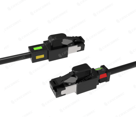 کابل پچ PVC 1 متری Cat.6A STP با کلیپ چرخان فوق باریک تأیید شده UL - کابل پچ Cat.6A STP 30AWG با گیره چرخان فوق‌باریک UL Listed.